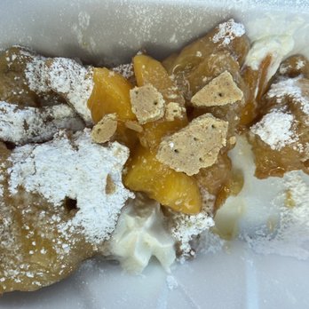 NOLA's Stuffed Snoballs - Peaches n cream stuffed beignets - Food Trucks Near Me NOLA's Stuffed Snoballs - Peaches n cream stuffed beignets - Food Trucks Near Me