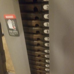 Rusty gym equipment and the seat adjusters are rusted closed. This place sucks Rusty gym equipment and the seat adjusters are rusted closed. This place sucks