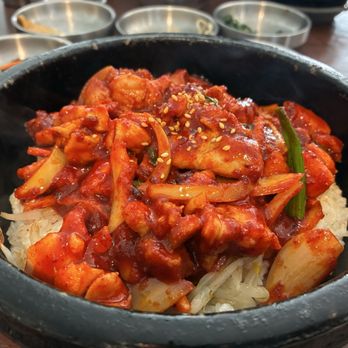 Miga - 9. Spicy Chicken Hot Stone Bowl Bibimbab - Korean Near Me - Fremont, California Miga - 9. Spicy Chicken Hot Stone Bowl Bibimbab - Korean Near Me - Fremont, California