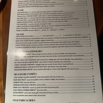 The Evie - Menu - American Near Me - Chicago, Illinois