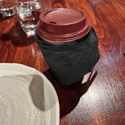 Jinjuu - My Pret coffee wrapped in tissues because it offended "the manager"
