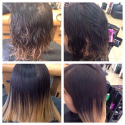 Giovanni's Beauty Salon - Looks awesome, victor jus blow dried it and no frizz. He straightened just a little and it was done. Wow