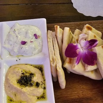 Caspian Restaurant - Pita sampler. - Mediterranean Near Me - Mountain View, California