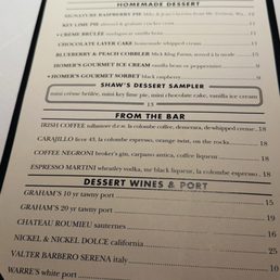 The menu has wonderful things The menu has wonderful things
