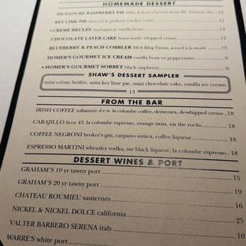 Shaw's Crab House - The menu has wonderful things - Seafood Near Me - Chicago, Illinois Shaw's Crab House - The menu has wonderful things - Seafood Near Me - Chicago, Illinois