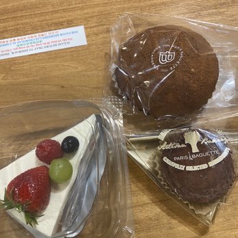 Paris Baguette - Coffee bun, tiramisu tart, and chocolate strawberry cake slice! - Desserts Near Me - Mesa, Arizona Paris Baguette - Coffee bun, tiramisu tart, and chocolate strawberry cake slice! - Desserts Near Me - Mesa, Arizona