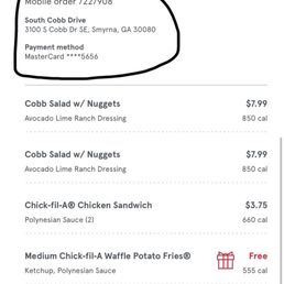 My mobile order time stamped at 6:52pm My mobile order time stamped at 6:52pm