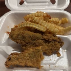 Peter's Chicken & Seafood - Peter's Whiting Platter. Properly breaded and cooked. SO GOOD.