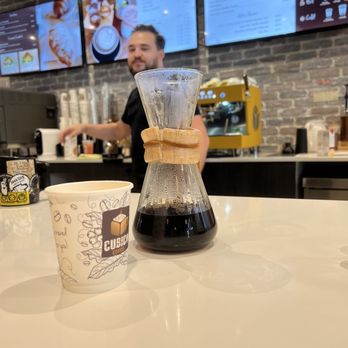 Cubico Coffee - Pour over - Colombian (Sebastian in the back, heyyy) - Coffee & Tea Near Me - Davie, Florida Cubico Coffee - Pour over - Colombian (Sebastian in the back, heyyy) - Coffee & Tea Near Me - Davie, Florida