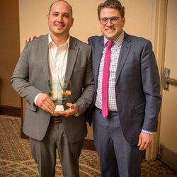 FutureCare - Alex Grichuhin receiving the Pulmonary award for the best Pulmonary therapist in Maryland/DC