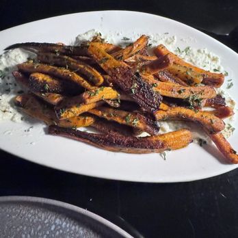 Amina - Carrots with whipped feta - Mediterranean Near Me - Charlotte, North Carolina Amina - Carrots with whipped feta - Mediterranean Near Me - Charlotte, North Carolina