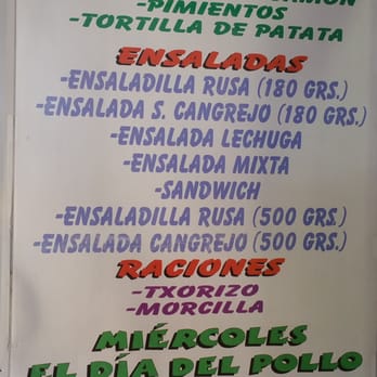 Pollo Riko - Choices of Food - Basque Near Me - Bilbao, BI Pollo Riko - Choices of Food - Basque Near Me - Bilbao, BI