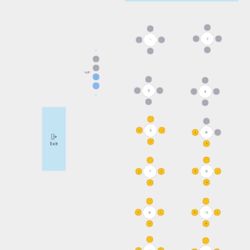 The Elms at Castine - Porch seating map showing yellow coded table and "VIP" section availability. All seats are in fact positioned to face the stage