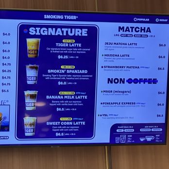 Smoking Tiger Coffee Lab - Menu IG: @ammysalamii - Cafes Near Me - San Gabriel, California Smoking Tiger Coffee Lab - Menu IG: @ammysalamii - Cafes Near Me - San Gabriel, California