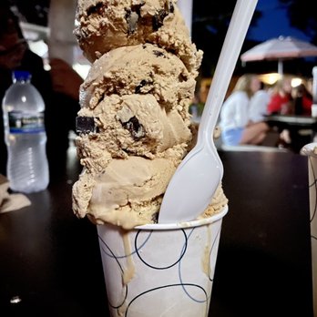 Nelson’s Ice Cream - the smallest size available - the child size (Java chunk on top and caramel collision on bottom) - Ice Cream & Frozen Yogurt Near Me - Stillwater, Minnesota