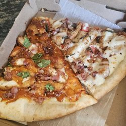 Pizza Centre - Chipotle chicken and chicken bacon ranch slice. They looked like a win, but were a flop! Not worth the carbs, or the price!