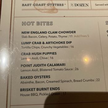Skipjack Oyster - Partial menu - Seafood Near Me - Austin, Texas