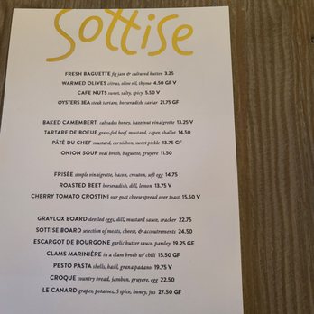 Sottise - Menu - French Near Me - Phoenix, Arizona Sottise - Menu - French Near Me - Phoenix, Arizona