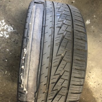 Big O Tires - Peeled off tire bought from Big O tires - Tires Near Me - Irvine, California