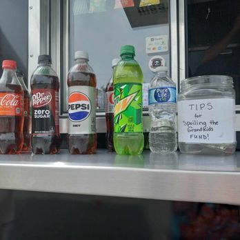 SB Meatery - Drink selection (it's not a great pic - there's several hidden behind that first row) - Food Trucks Near Me - Titusville, Florida