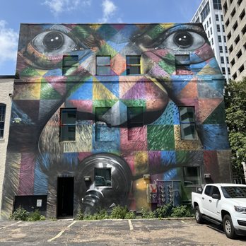 Louis Armstrong Mural - Still beautiful.. picture not as vivid as in the picture on the internet but still stunning. - Public Art Near Me - New Orleans, Louisiana Louis Armstrong Mural - Still beautiful.. picture not as vivid as in the picture on the internet but still stunning. - Public Art Near Me - New Orleans, Louisiana