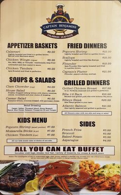 Menu photo 3 Captain Benjamin's Calabash Seafood Myrtle Beach, SC