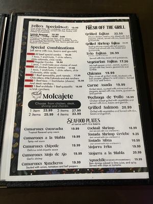 Menu photo 2 Fello’s Mexican Restaurant Manteca, CA