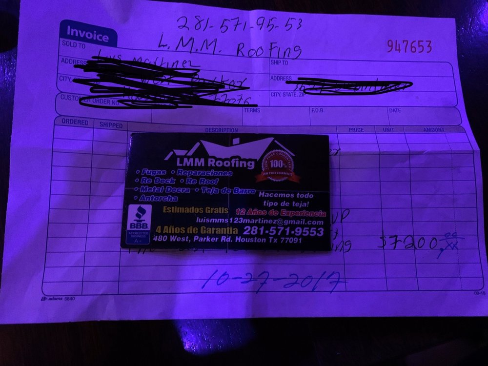 Slide of LMM Roofing