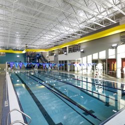 Bear Levin Studer Family YMCA - The Aquatic Center includes a lap pool and activity pool with slide.