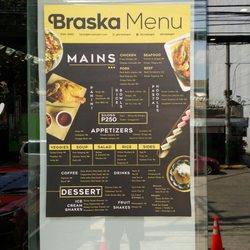 Braska - Dinner menu