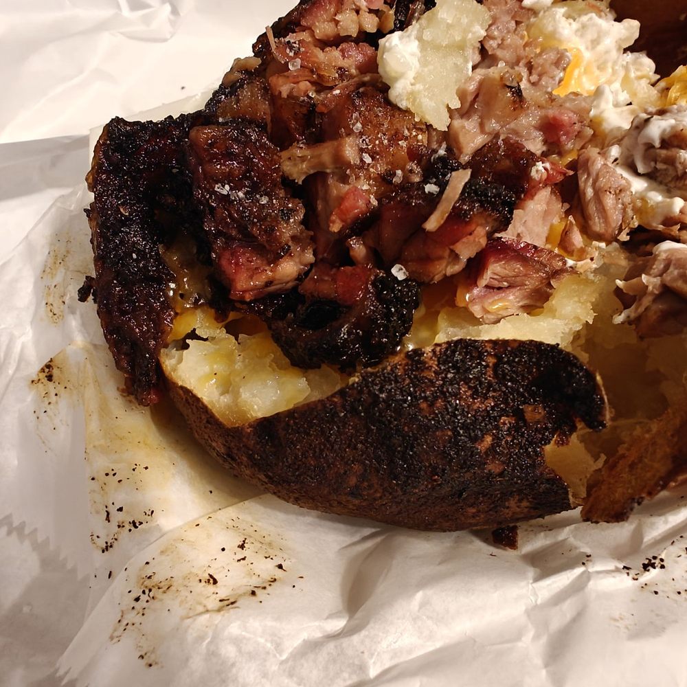 Cheese, sour cream, butter and brisket