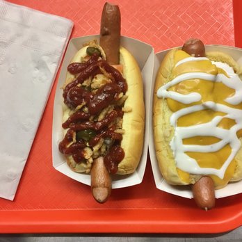 The Gutter - Barbie McCue and Pablo Piqueso hot dogs (napkin size comparison). - Bowling Near Me - Long Island City, New York The Gutter - Barbie McCue and Pablo Piqueso hot dogs (napkin size comparison). - Bowling Near Me - Long Island City, New York