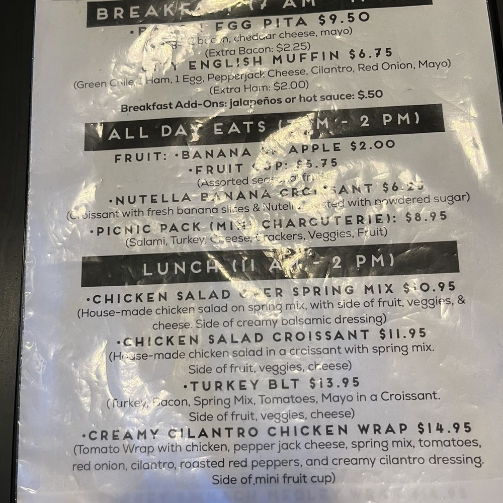 Menu 1/25