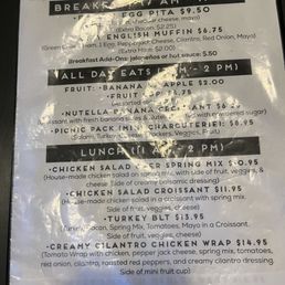 Menu 1/25