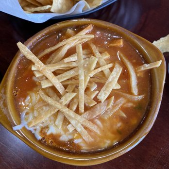 mojave cantina - Tortilla soup, good but more a tomato base than a chicken Broth based that we like better. - Tex-Mex Near Me - White Lake, Michigan mojave cantina - Tortilla soup, good but more a tomato base than a chicken Broth based that we like better. - Tex-Mex Near Me - White Lake, Michigan