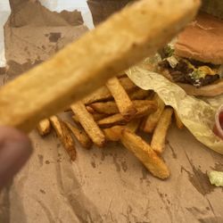 Fresh And Meaty Burgers - A fry