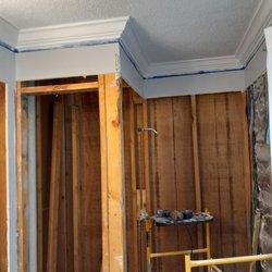 Cowboy Painting - old shower before. He found 2 feet of wasted space