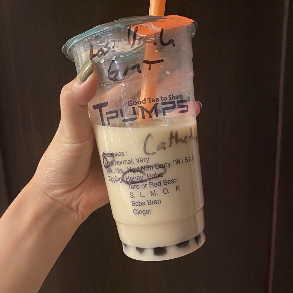Tpumps - Pasadena - Rose vanilla lavender green tea with boba (waaaay too sweet even with light sweetness) - Bubble Tea Near Me - Pasadena, California Tpumps - Pasadena - Rose vanilla lavender green tea with boba (waaaay too sweet even with light sweetness) - Bubble Tea Near Me - Pasadena, California
