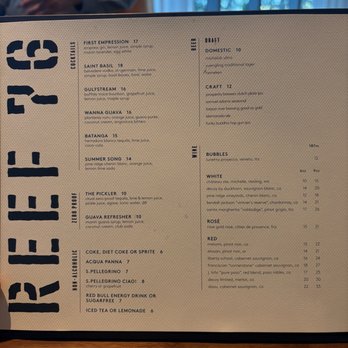 Reef 76 Kitchen & Bar - Menu - Caribbean Near Me - Fort Lauderdale, Florida