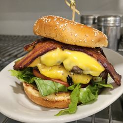 The Homestead Restaurant - Double bacon cheeseburger!