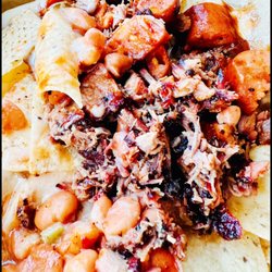 Brantley Creek Barbecue  - LOADED NACHOS - Chips, Brisket, White Queso, Sausage, Beans & BBQ