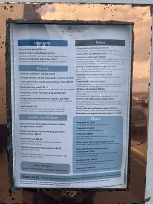 Menu photo 1 Pilot Boat Inn Lyme Regis, DEV Menu photo 1 Pilot Boat Inn Lyme Regis, DEV