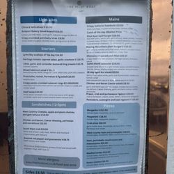 Pilot Boat Inn - Menu