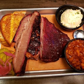 Meat Mitch Barbecue - Winners win plate: thick cut smoked brisket, burnt ends and 3 bone slab of St. Louis ribs. - Barbeque Near Me - Leawood, Kansas