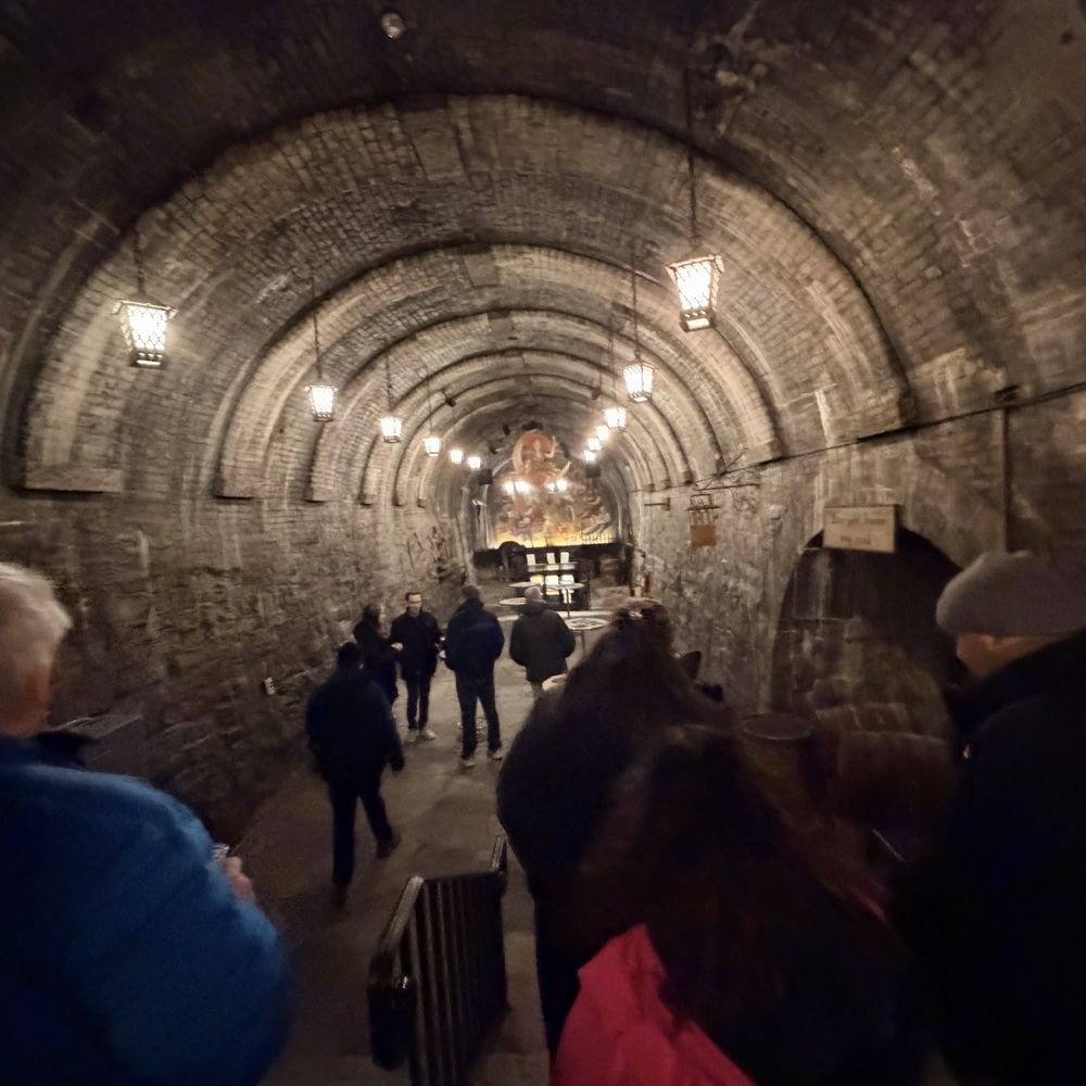 Tour of one of the caves at the brewery Tour of one of the caves at the brewery