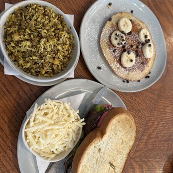 Café Alma - Sabikh and side of Spiced Grains and a Single Chocolate Halva Pancake - Breakfast & Brunch Near Me - Cincinnati, Ohio