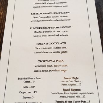 Bettolino Kitchen - Dessert menu September 1, 2017 - Italian Near Me - Redondo Beach, California Bettolino Kitchen - Dessert menu September 1, 2017 - Italian Near Me - Redondo Beach, California