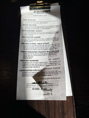 Menu photo 4 Lancaster Brewing Company Taproom Lancaster, PA