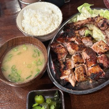 Gaburi Chicken - Bone in chicken and white rice with miso soup set - Izakaya Near Me - Torrance, California Gaburi Chicken - Bone in chicken and white rice with miso soup set - Izakaya Near Me - Torrance, California