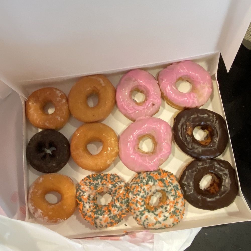 a box of assorted donuts a box of assorted donuts